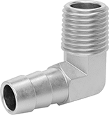 Brass Barbed Hose Fitting for Air and Water, 90 Degree Elbow